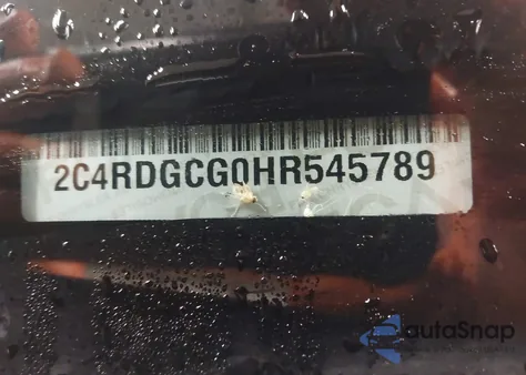 2017 Dodge Grand Caravan Sxt z USA, uszkodzony, nr VIN 2C4RDGCG0HR545789